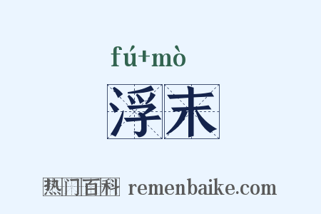 浮末是什么意思的图片